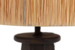 Best Flamant Maeve, Tafellamp Met Kap, Hout En Raffia
