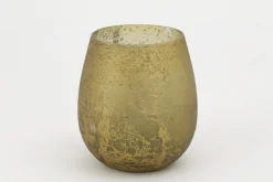 Outlet Flamant Malea, Theelichthouder, Glas, Geel, M