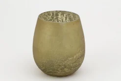 Outlet Flamant Malea, Theelichthouder, Glas, Geel, M