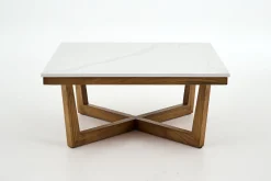 Online Flamant Marnix, Salontafel, Eiken En Steen, 90X90