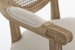 New Flamant Medy, Fauteuil, Eiken, Natuurlijk Linnen