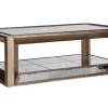 Sale Flamant Mitchell, Salontafel, Rechthoekig, Spiegelglas En Hout, 120X70