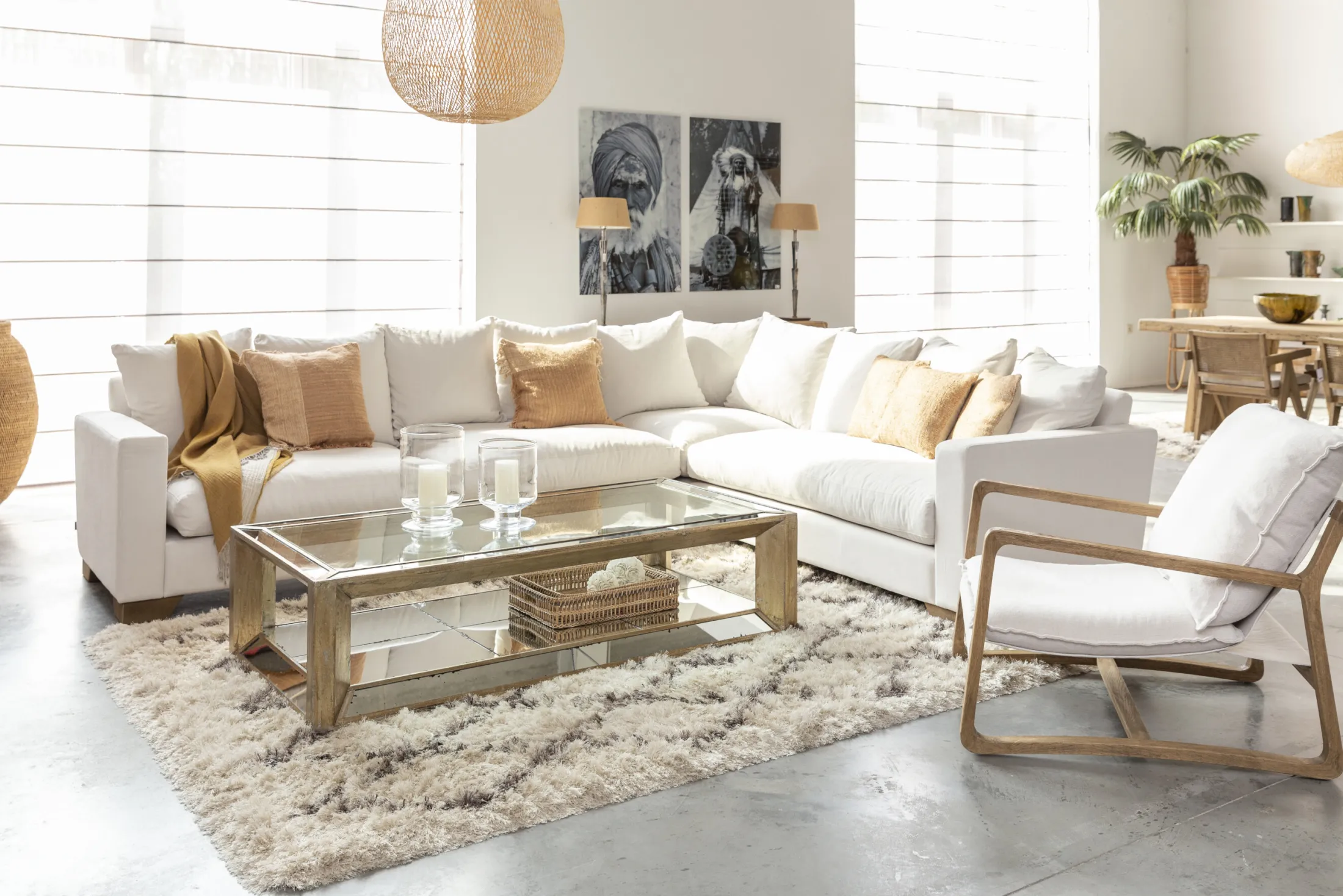 Sale Flamant Mitchell, Salontafel, Rechthoekig, Spiegelglas En Hout, 120X70