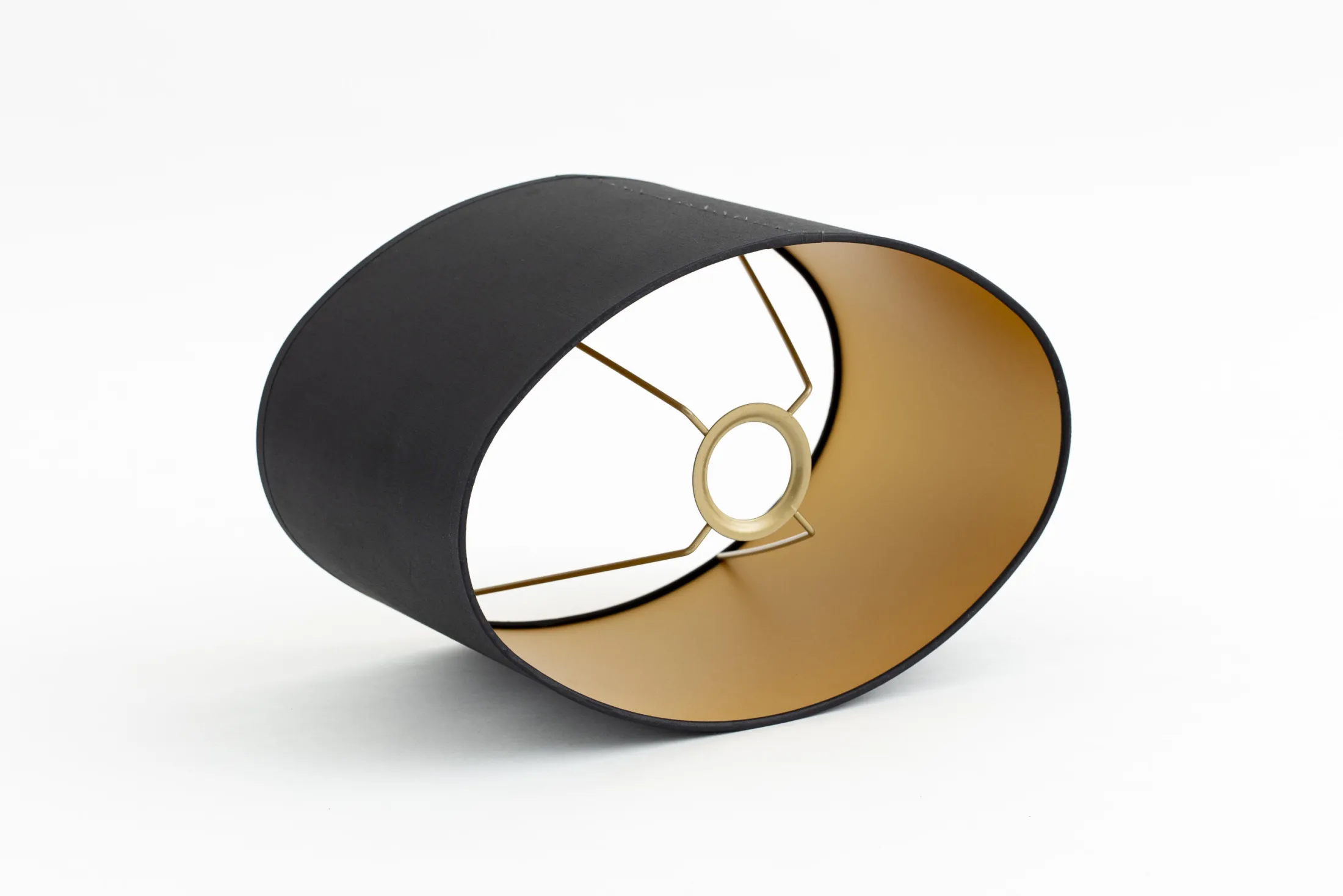 Clearance Flamant Ovaal, Lampenkap, Zwart En Goud, Ovaal, 30 Cm