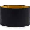 Outlet Flamant Ovaal, Lampenkap, Zwart En Goud, Ovaal, 35 Cm
