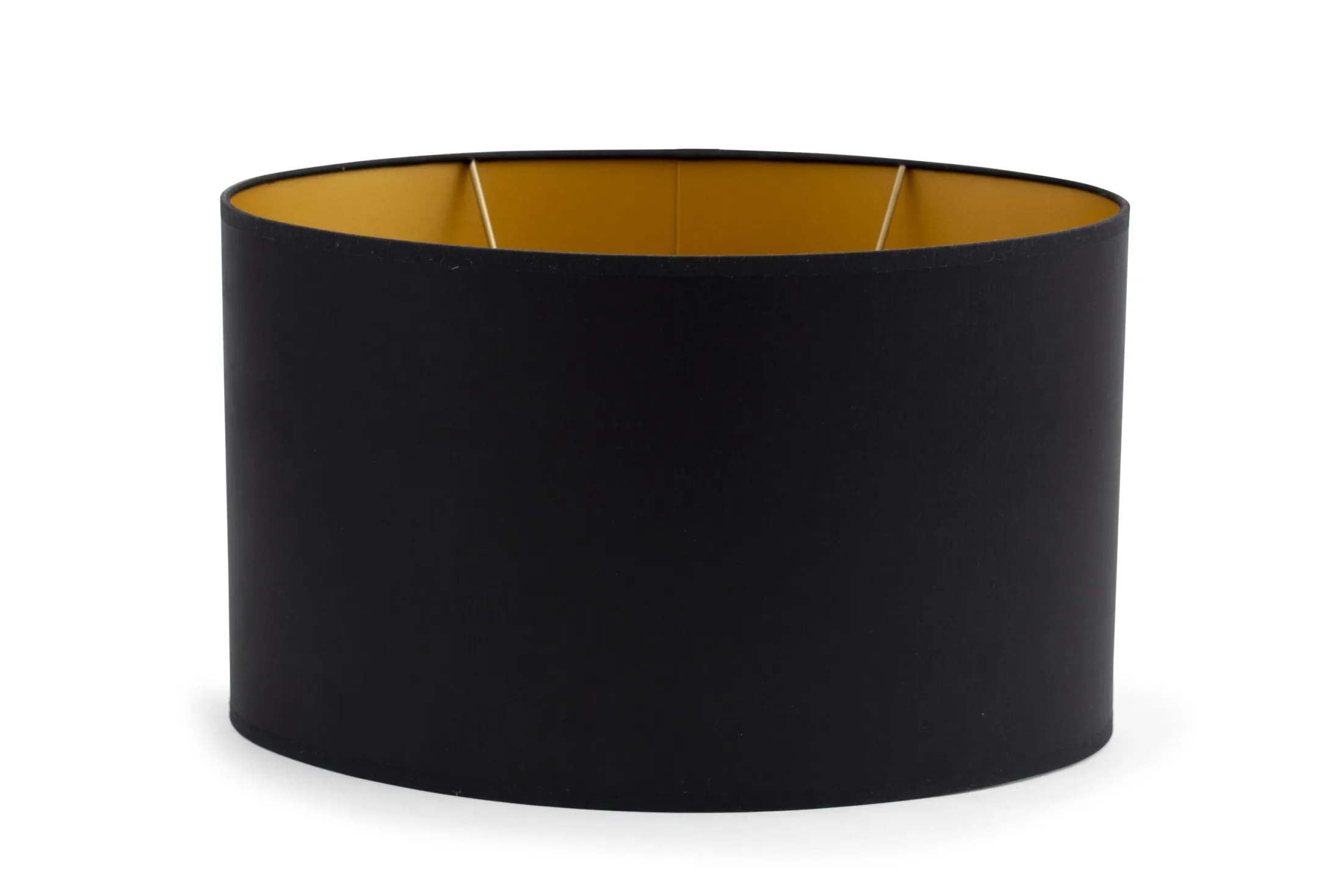 Outlet Flamant Ovaal, Lampenkap, Zwart En Goud, Ovaal, 35 Cm