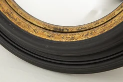 Outlet Flamant Pendolo, Spiegel, Zwart En Goud, Bol, Rond