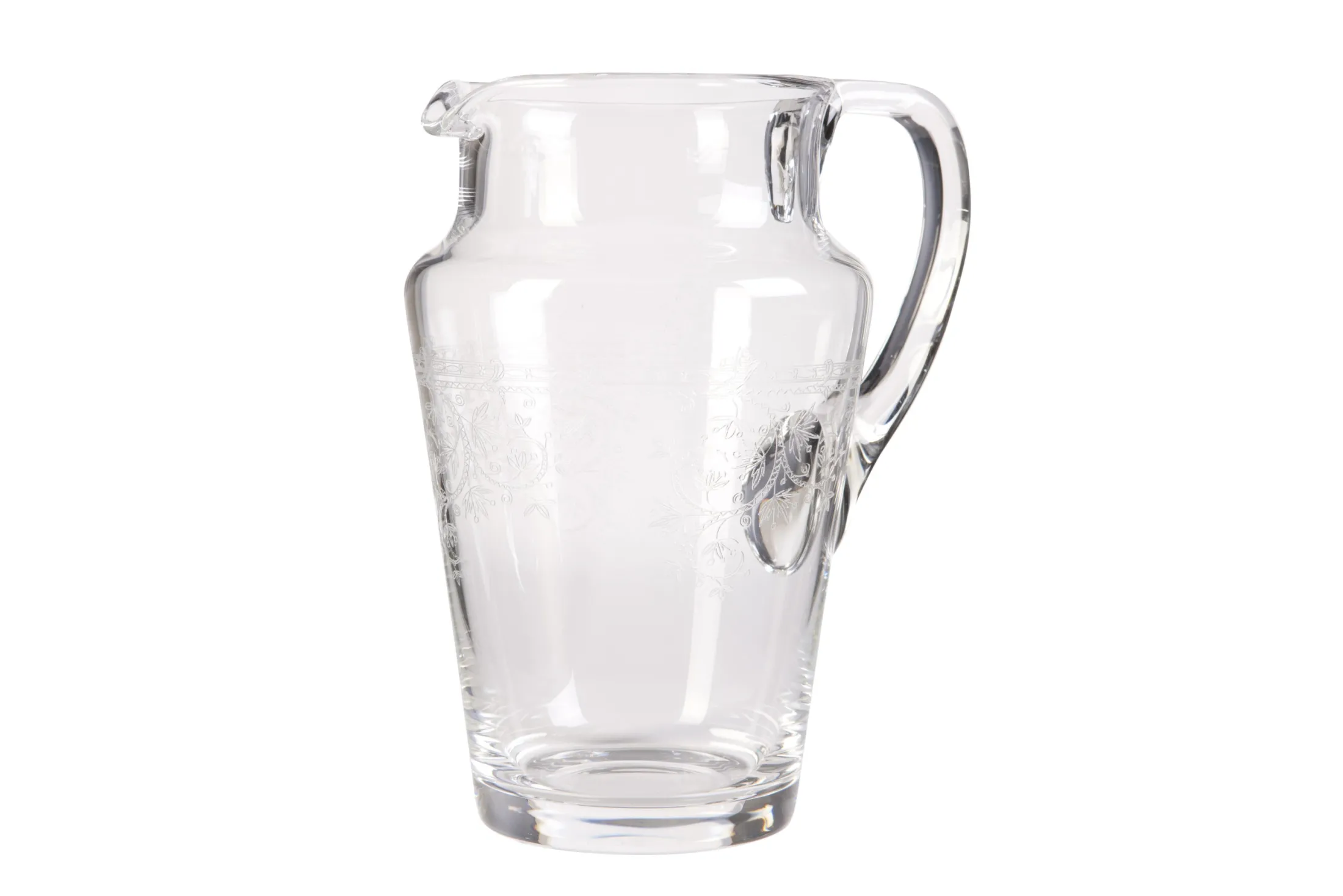 Hot Flamant Praag, Kan, Mondgeblazen Glas, Gegraveerd, 1,5 L