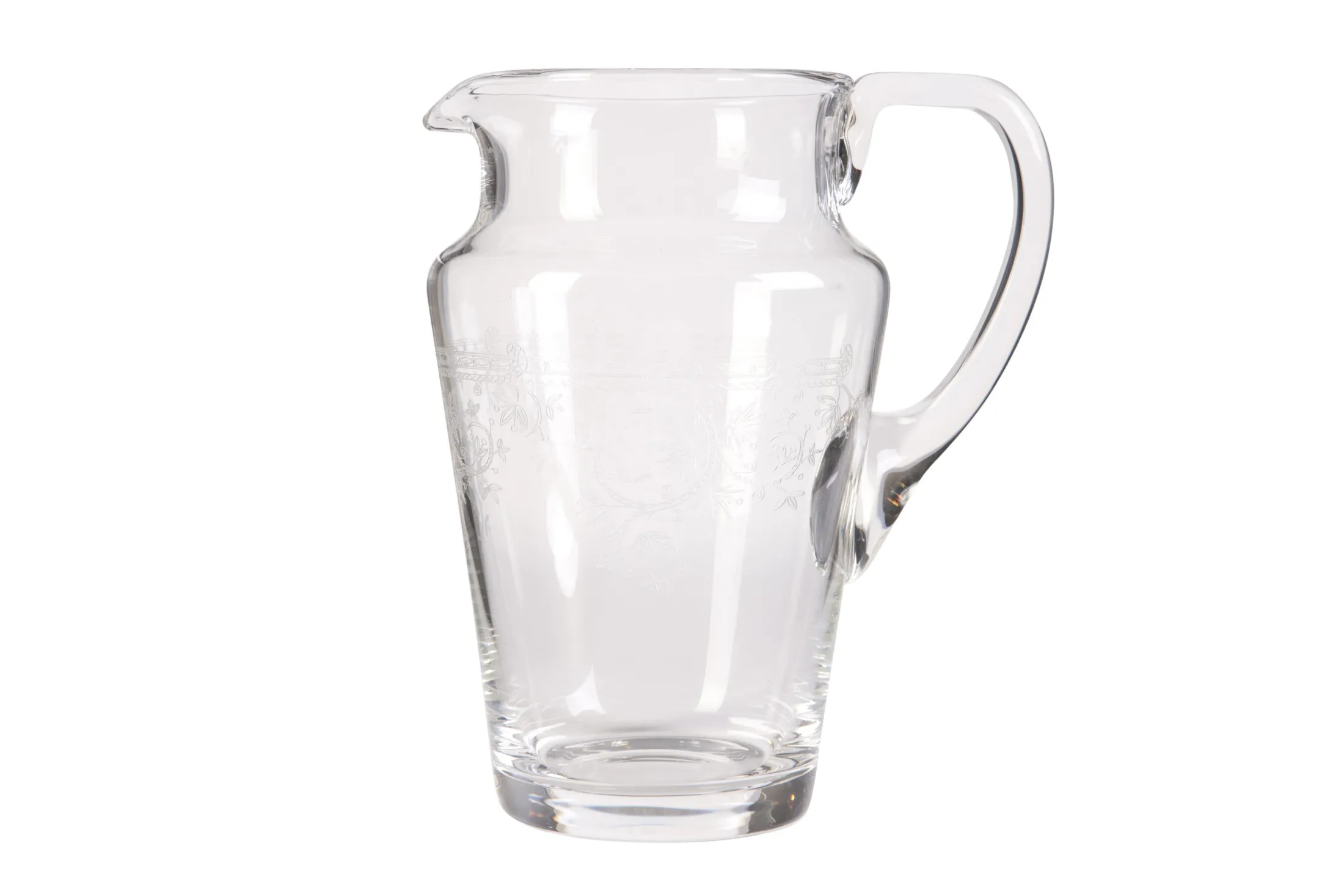 Hot Flamant Praag, Kan, Mondgeblazen Glas, Gegraveerd, 1,5 L