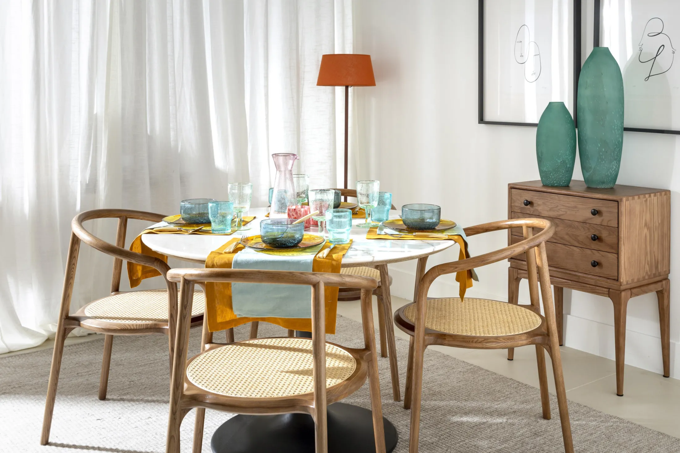 Flamant Roland, Vloerlamp, Leer