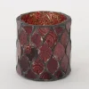 Clearance Flamant Tempels, Theelichthouder, Glas, Rood, S