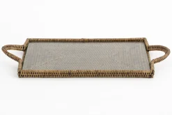 Best Flamant Togo, Dienblad, Rechthoekig, Met Glas, Riet