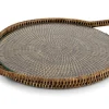 Hot Flamant Togo, Dienblad, Rond, Met Glas, Riet