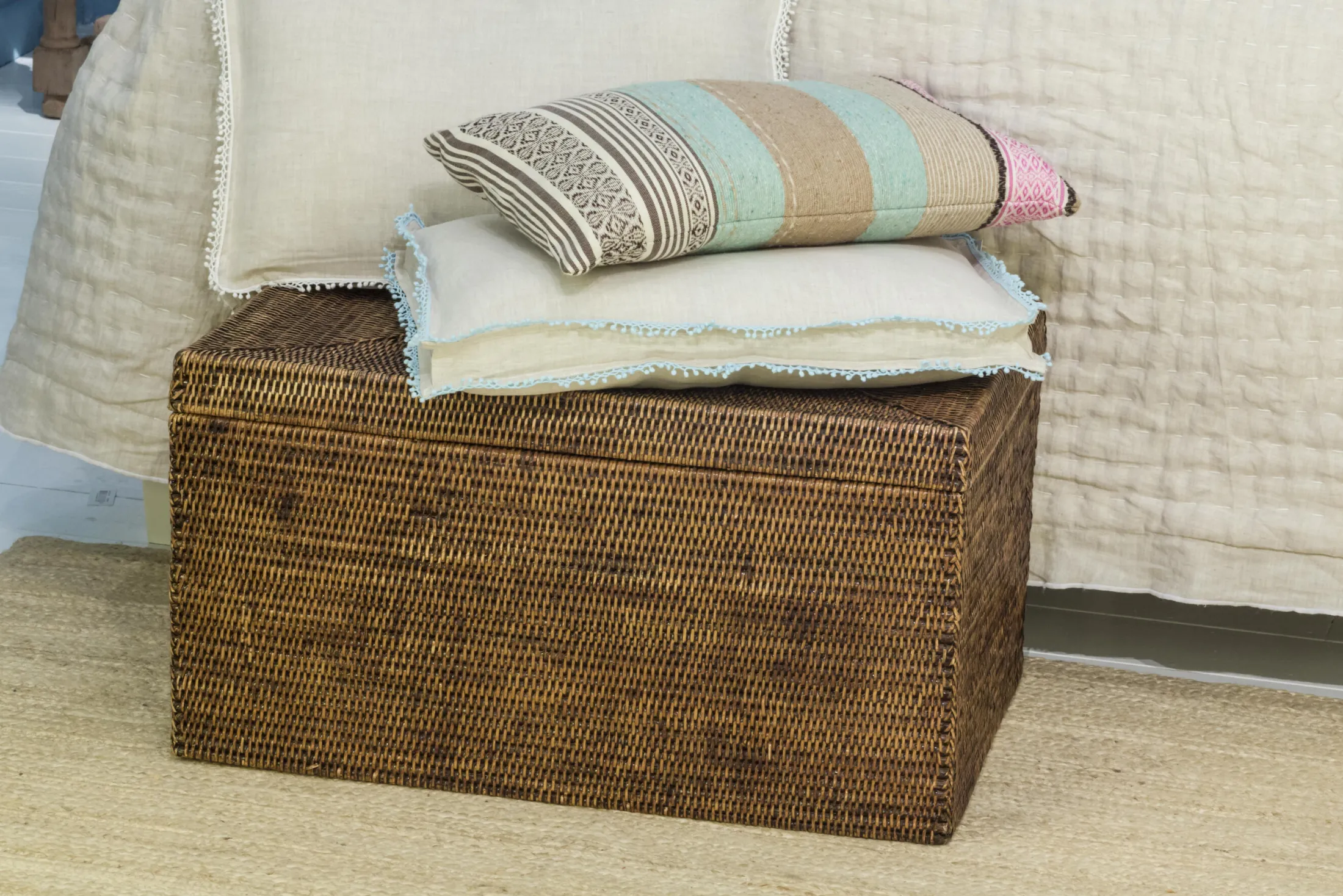 Discount Flamant Togo, Mand, Met Deksel, Riet