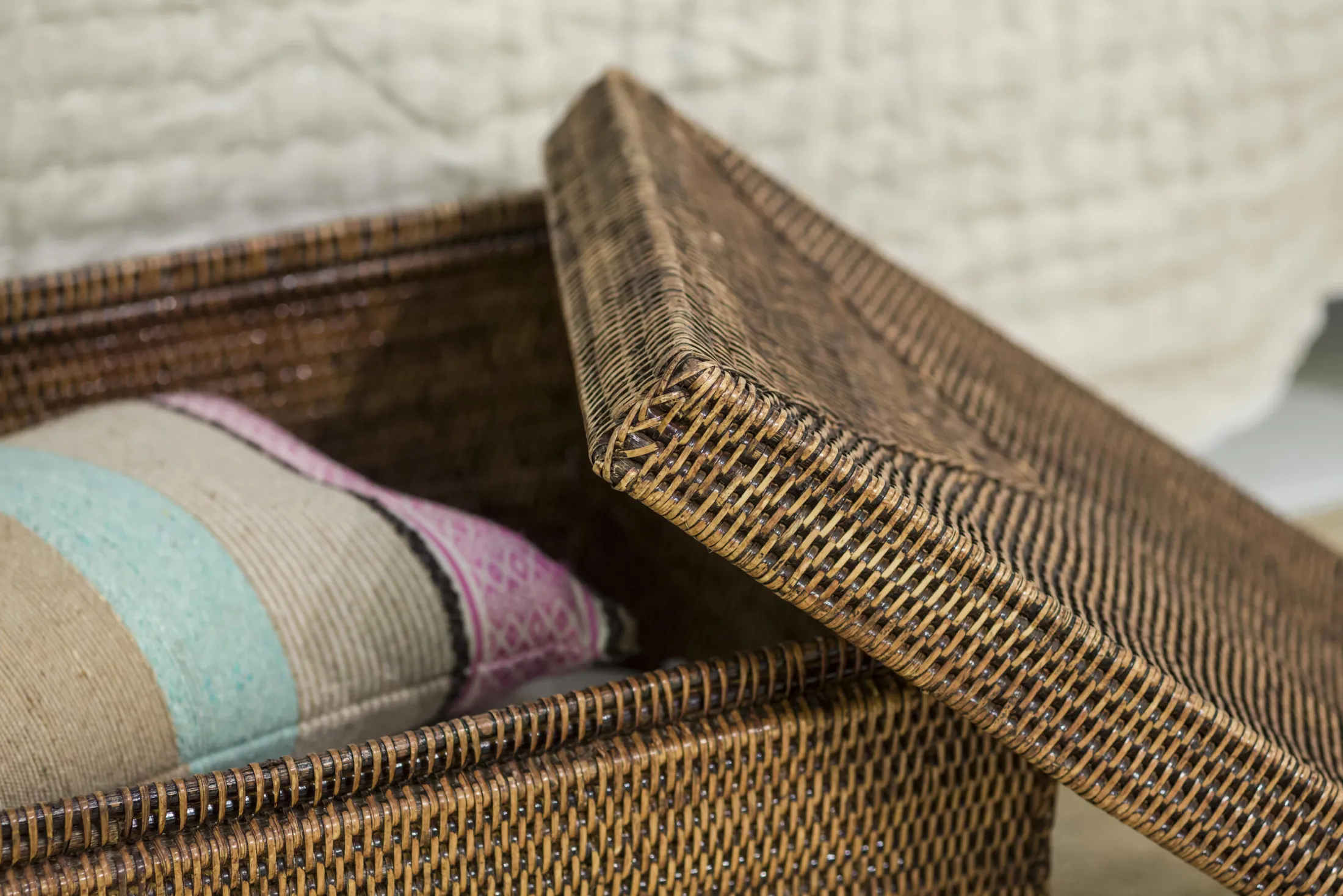 Discount Flamant Togo, Mand, Met Deksel, Riet