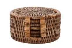 Discount Flamant Togo, Onderzetter, Rond, Riet, Set Van 6
