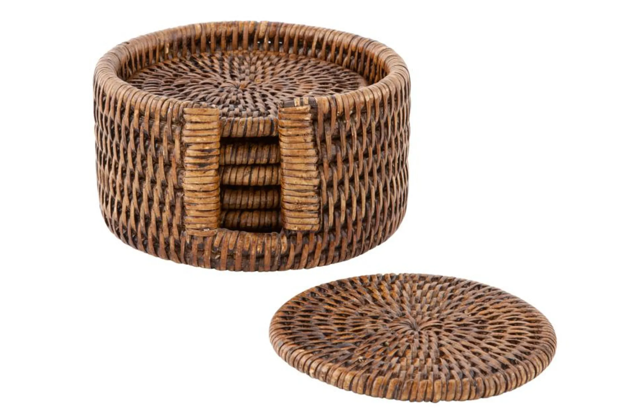 Discount Flamant Togo, Onderzetter, Rond, Riet, Set Van 6