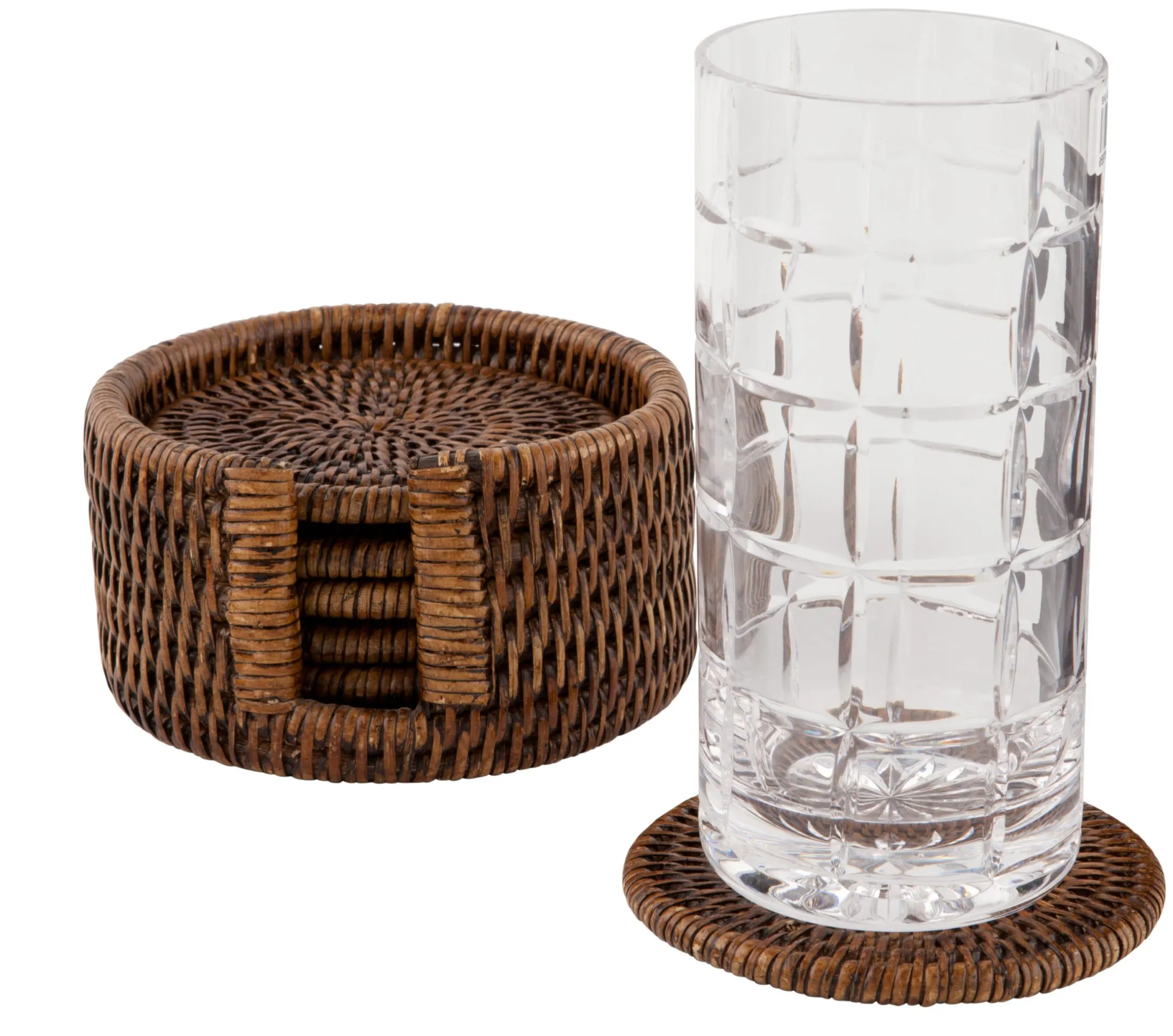 Discount Flamant Togo, Onderzetter, Rond, Riet, Set Van 6