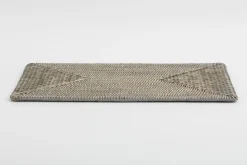 Clearance Flamant Togo, Placemat, Riet, Grijs, Rechthoekig