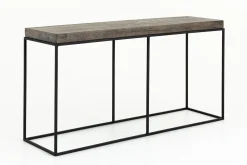 Clearance Flamant Urban, Consoletafel, Eiken En Metaal, Donkerbruin