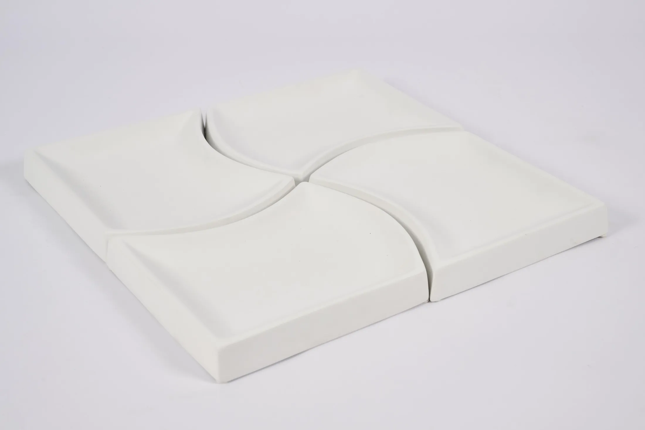 Outlet Flamant Yuni, Kom, Keramiek, Wit, Set Van 4