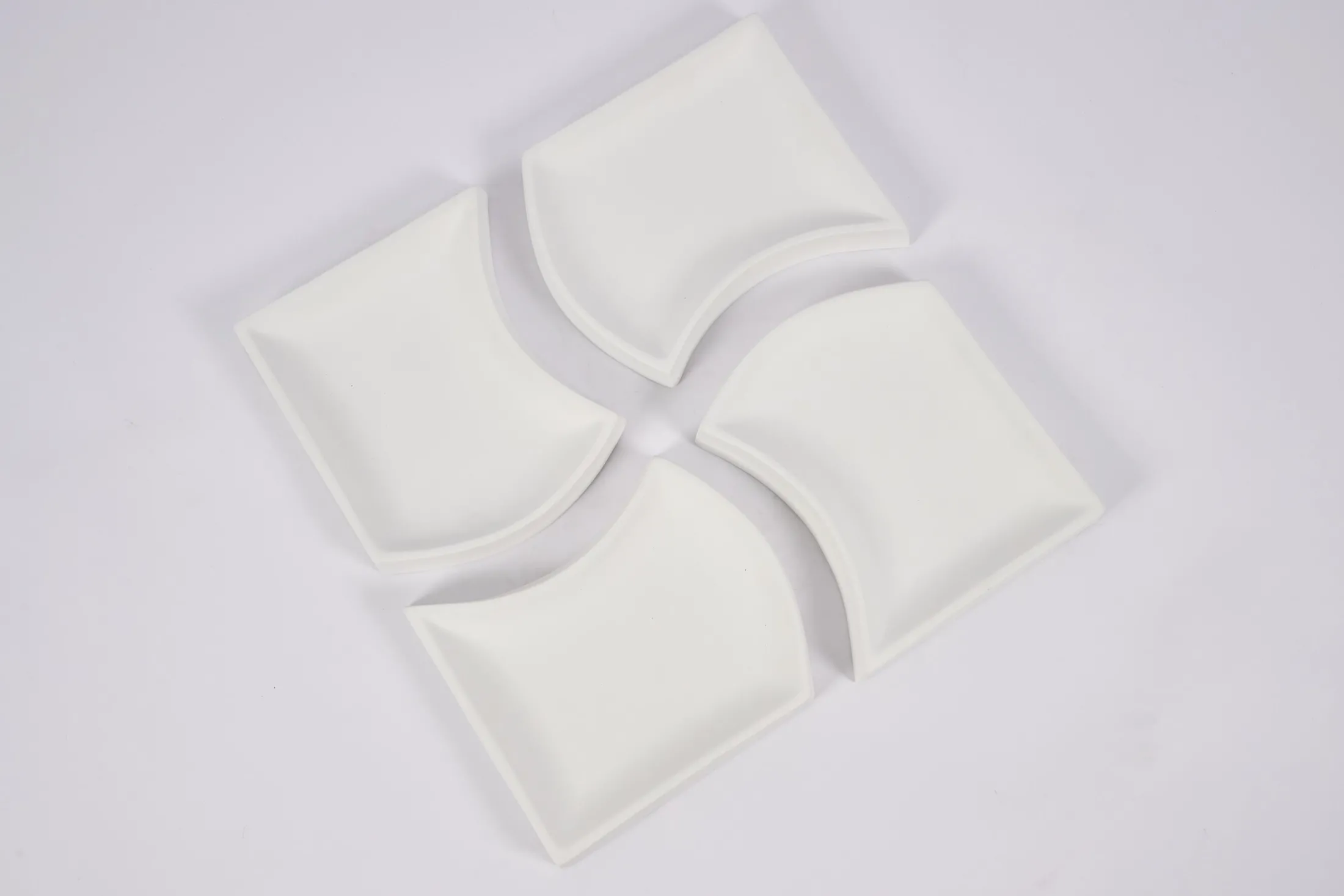 Outlet Flamant Yuni, Kom, Keramiek, Wit, Set Van 4
