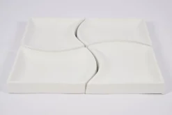 Outlet Flamant Yuni, Kom, Keramiek, Wit, Set Van 4