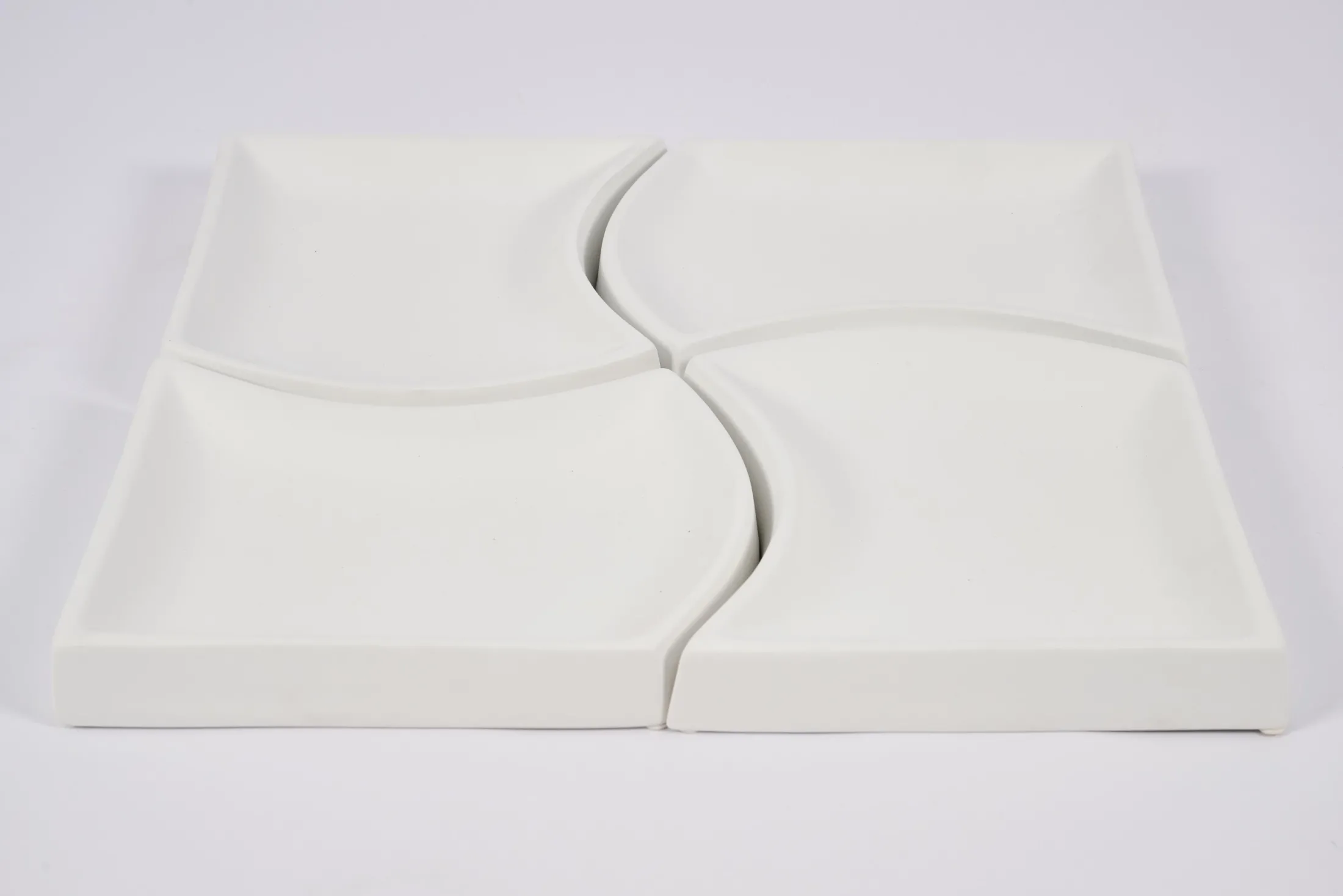Outlet Flamant Yuni, Kom, Keramiek, Wit, Set Van 4